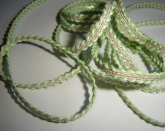 Green linen stripe / / 190 cm