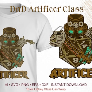 DnD Artificer Character Job Class svg ∞ Dungeons and Dragons svg ∞ Board game svg ∞ D&D svg ∞ Artificer svg ∞ rpg games svg ∞ Gamer svg