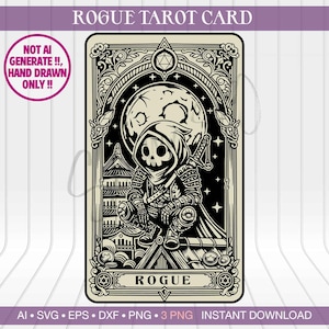 Rogue Game Character png ai eps dxf svg ∞ Skull Tarot svg ∞ Gaming Dice svg ∞ Dungeons and Dragons svg ∞ Bordspel svg ∞ vintagetarotkaart