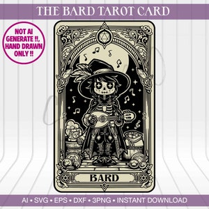 Barde, personnage du jeu png ai eps dxf svg Skull Tarot svg Gaming Dice svg ∞ Donjons et dragons svg Jeu de société svg ∞ Cours du MDN