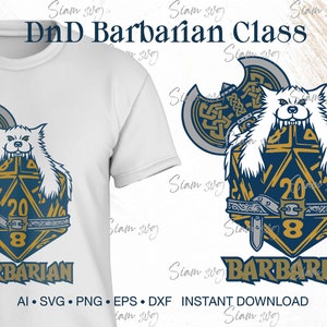 DnD Barbarian Character Job Class svg ∞ Dungeons and Dragons svg ∞ Board game svg ∞ D&D svg ∞ Barbarian svg ∞ rpg games svg ∞ Gamer svg