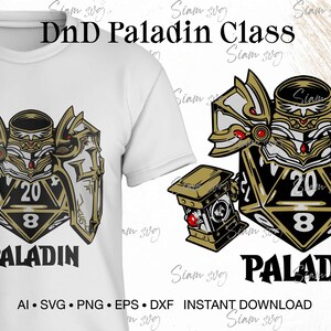 DnD Paladin Character Job Class svg ∞ Dungeons and Dragons svg ∞ Board game svg ∞ D&D svg ∞ Paladin svg ∞ rpg games svg ∞ Gamer svg