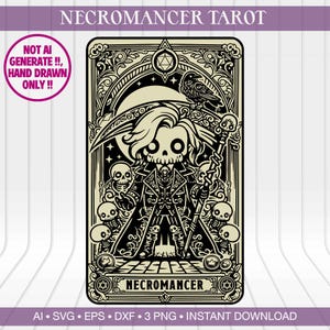 Necromancer Spiel Charakter png ai eps dxf svg ∞ Totenkopf Tarot svg ∞ Spielwürfel svg ∞ Brettspiel ∞ Vintagetarotkarte ∞ Halloween-Kardierung