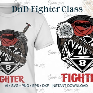 DnD Fighter Character Job Class svg ∞ Dungeons and Dragons svg ∞ Board game svg ∞ D&D svg ∞ Barbarian svg ∞ rpg games svg ∞ Gamer svg