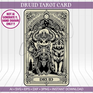 Druide personnage du jeu png ai eps dxf svg Skull Tarot svg Gaming Dice svg ∞ Donjons et dragons svg Jeu de société svg ∞ Cours du MDN