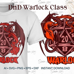 DnD Warlock Character Job Class svg ∞ Dungeons and Dragons svg ∞ Board game svg ∞ D&D svg ∞ Warlock svg ∞ rpg games svg ∞ Gamer svg