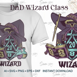 DnD Wizard Character Job Class svg ∞ Dungeons and Dragons svg ∞ Board game svg ∞ D&D svg ∞ Wizard svg ∞ rpg games svg ∞ Gamer svg