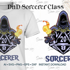 DnD Sorcerer Character Job Class svg ∞ Dungeons and Dragons svg ∞ Board game svg ∞ D&D svg ∞ Sorcerer svg ∞ rpg games svg ∞ Gamer svg