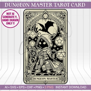 Personagem do jogo Dungeon Master png ai eps dxf svg ∞ Tarô de caveira svg ∞ Dados de jogo svg ∞ Jogo de tabuleiro svg ∞ carta de tarô vintage ∞ cartas de Halloween