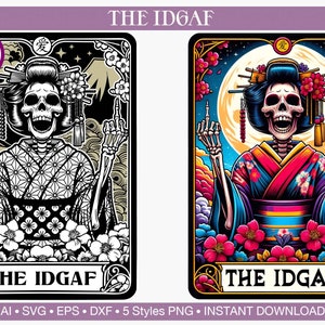 Die IDGAF Tarotkarte png ai eps dxf svg ∞ Witchie Tarotkarten ∞ Indie Tarotkarten ∞ Inspirierte Tarotkarten ∞ Digitaler Download