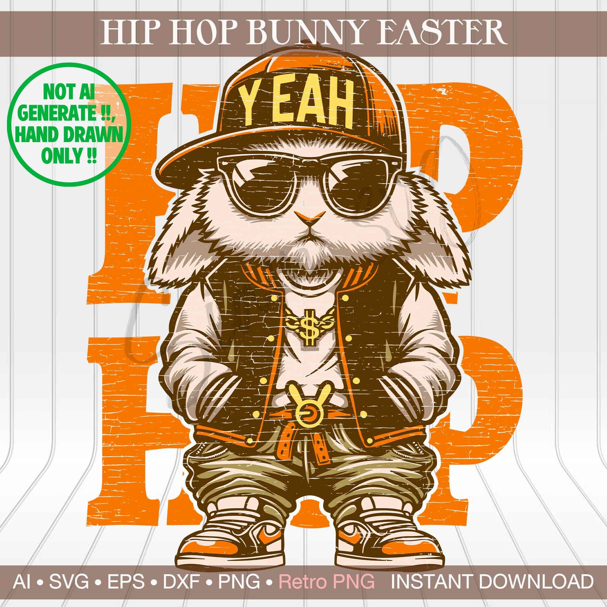 90s Rabbit Meme 90s Hip Hop Bunny SVG, Urban Streetwear Retro Rap Easter Rabbit Digital ...