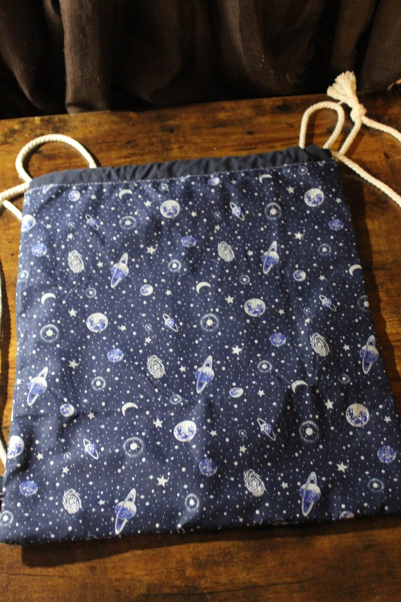 Glittered Outer Space Drawstring Bag