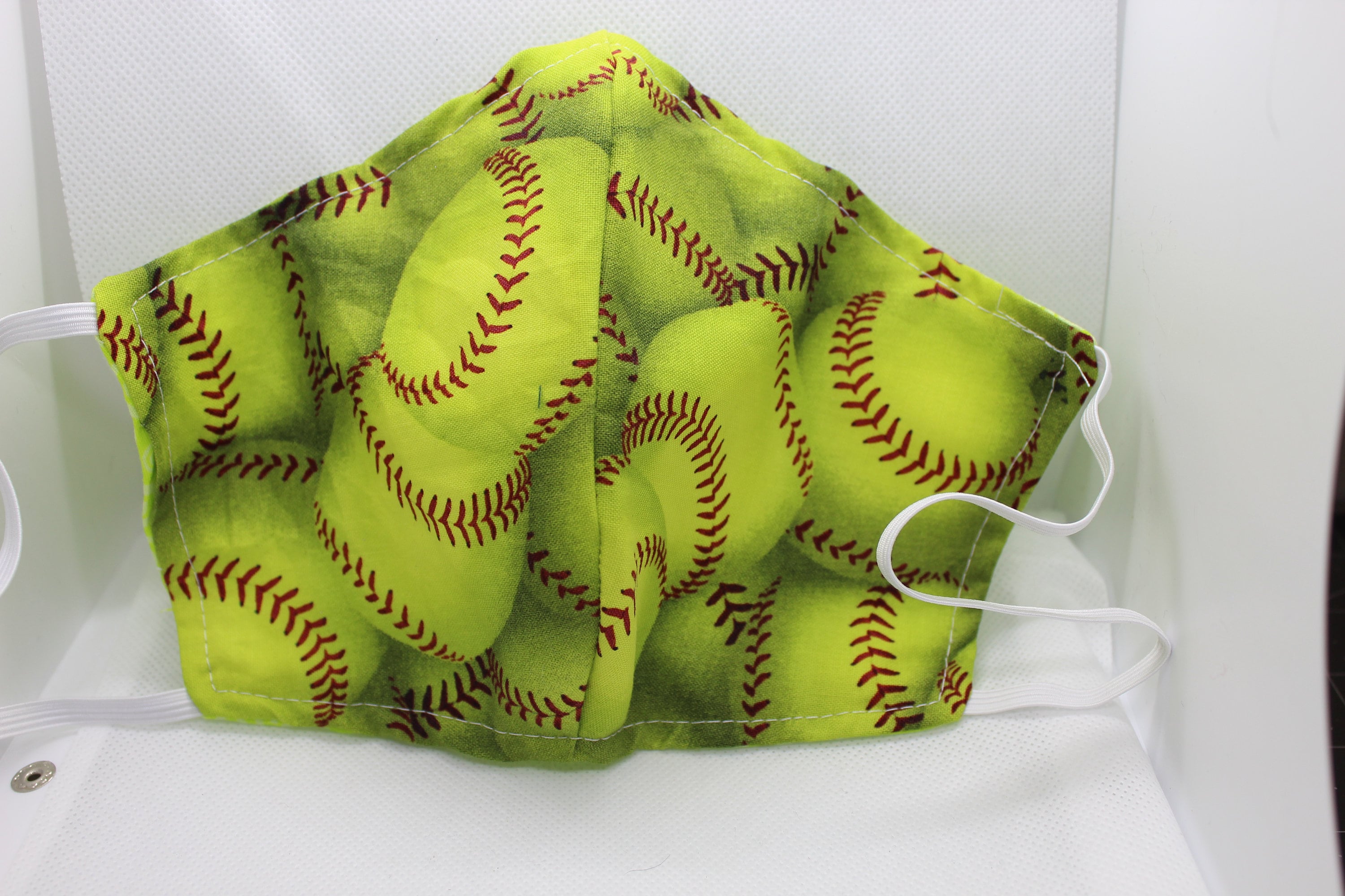 2 Layer Softball Large Fabric Face Mask Etsy