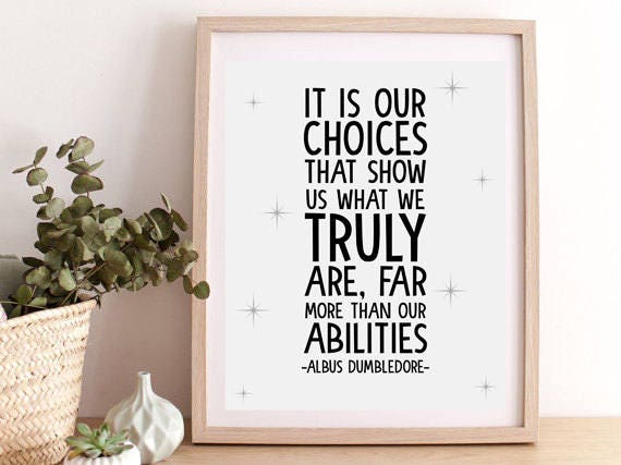 Zitat Von Albus Dumbledore Harry Potter Zitat Poster Etsy