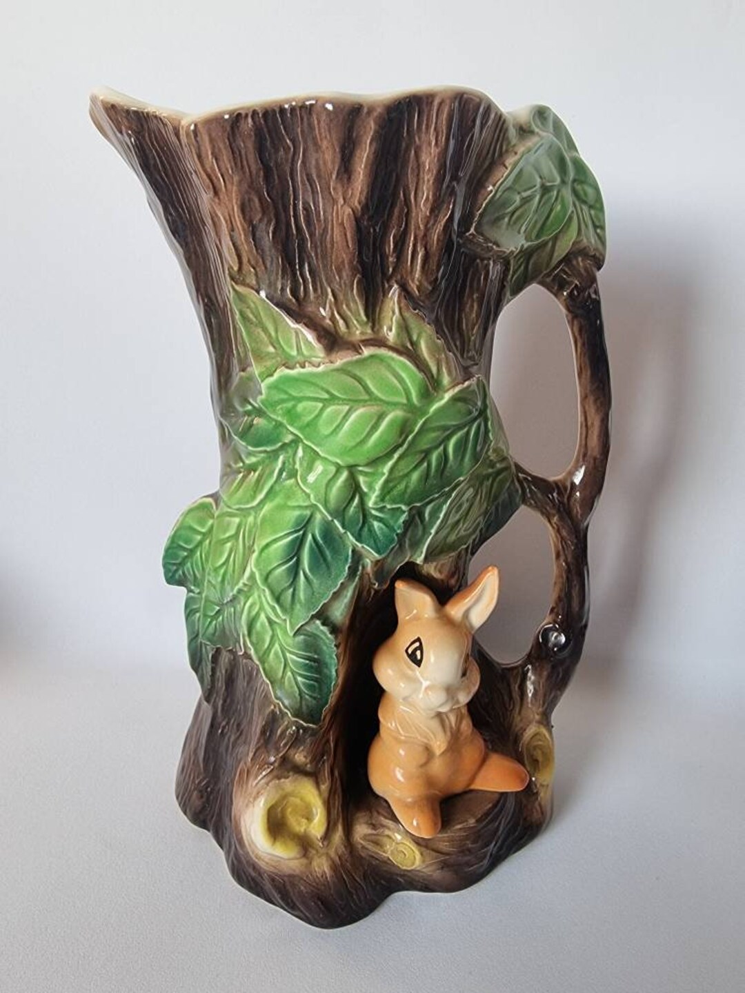 Hornsea Large Rabbit Tree Vase Pattern 95 Kitsch Fauna Jug Etsy