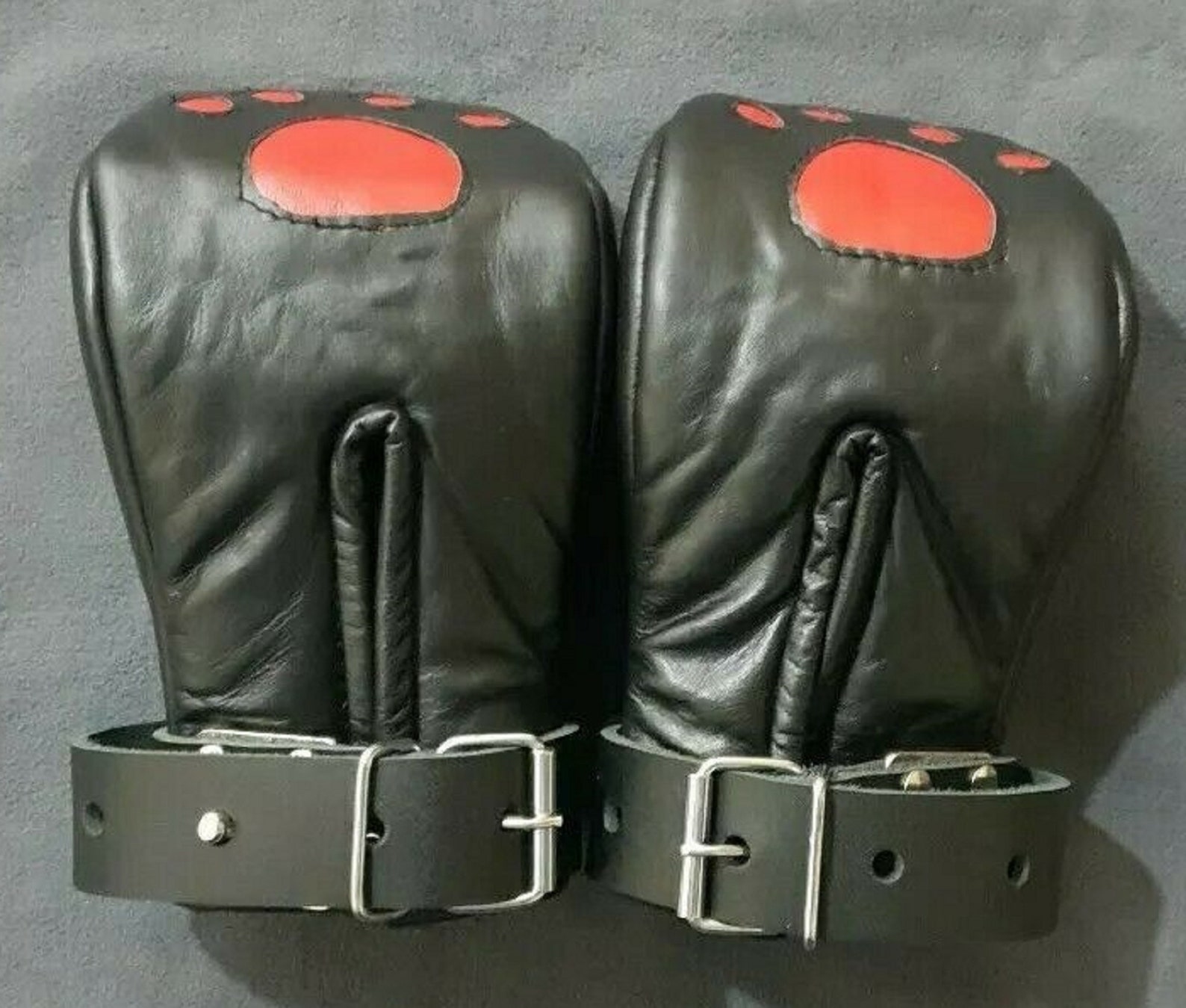 100% Real Soft Leather Fist Mitts Gloves-Bondage Fist Mitts | Etsy