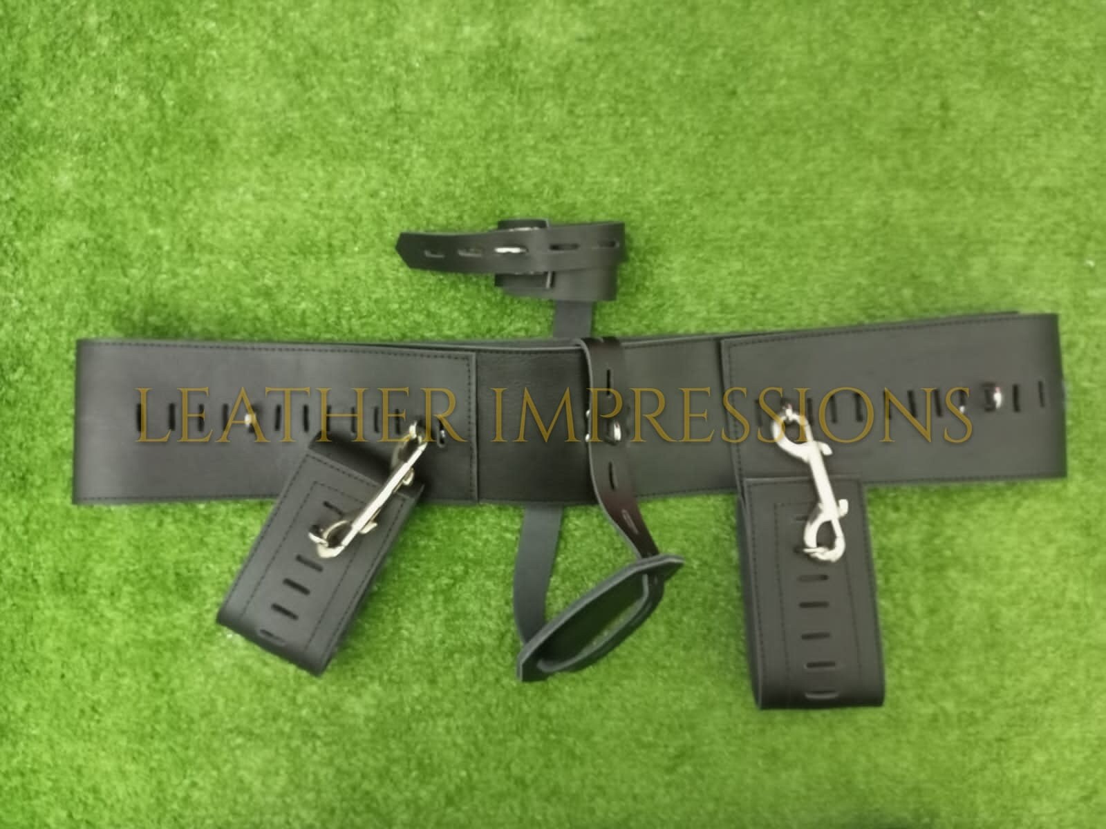 100 Genuine Thick Leather Waist Belt Bondage Prisoner Belt Etsy UK