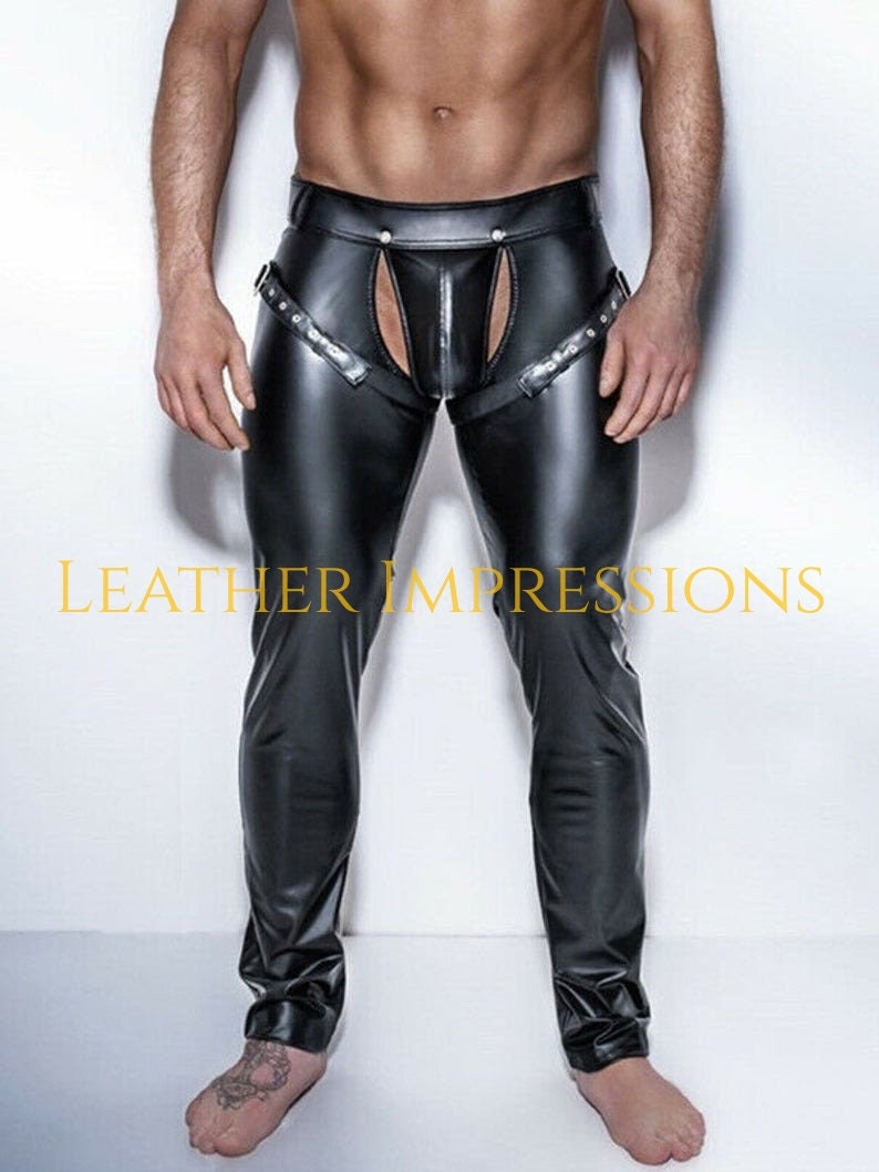Genuine Leather Chaps Kink Jeans Style 