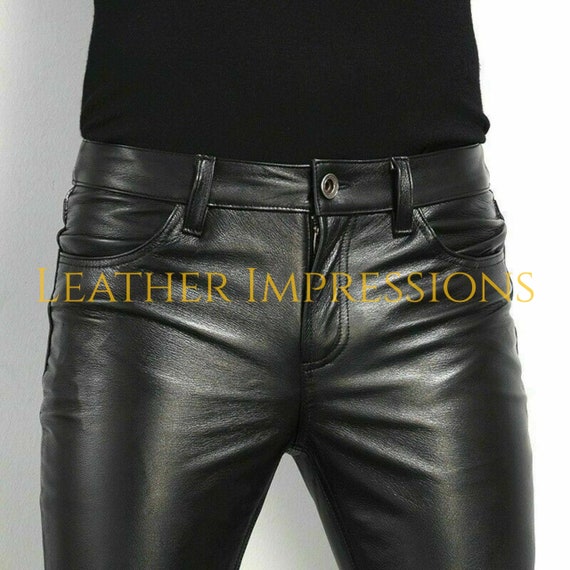 Genuine Leather Pants BLUF Men Trousers 