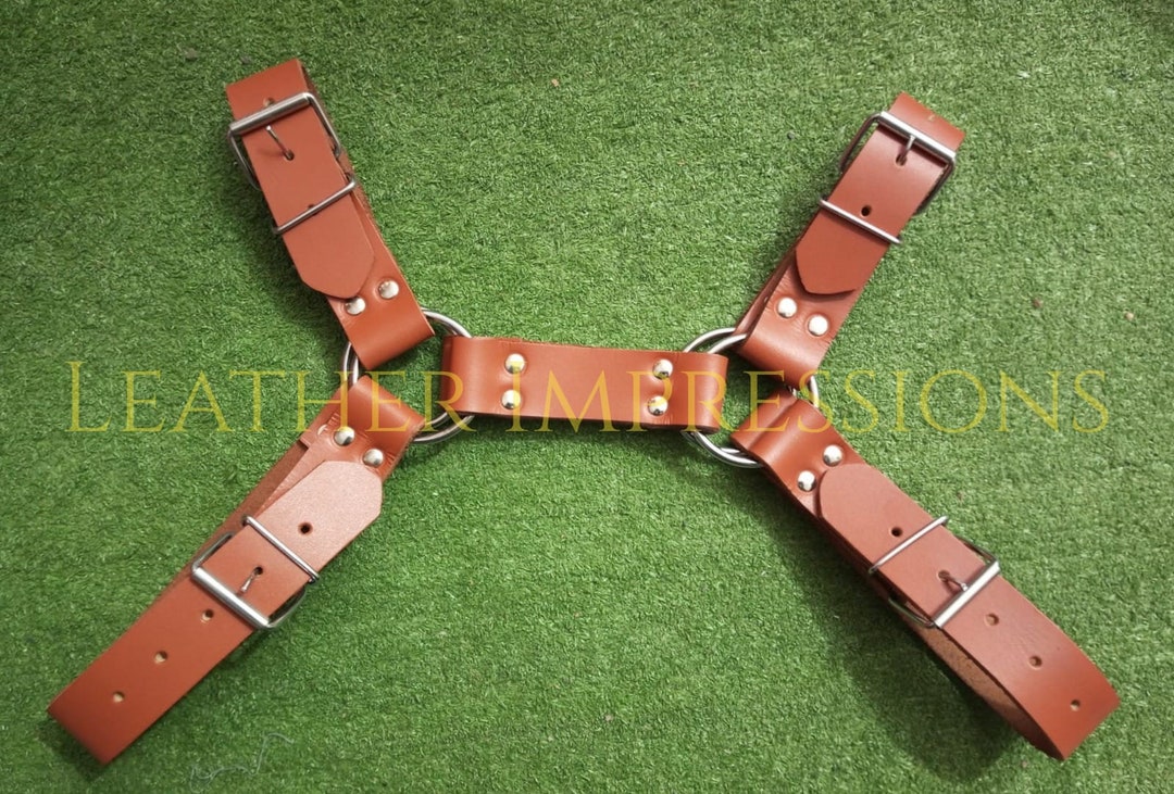 Bulldog Harness Men Leather Chest Harness Men Men's Etsy