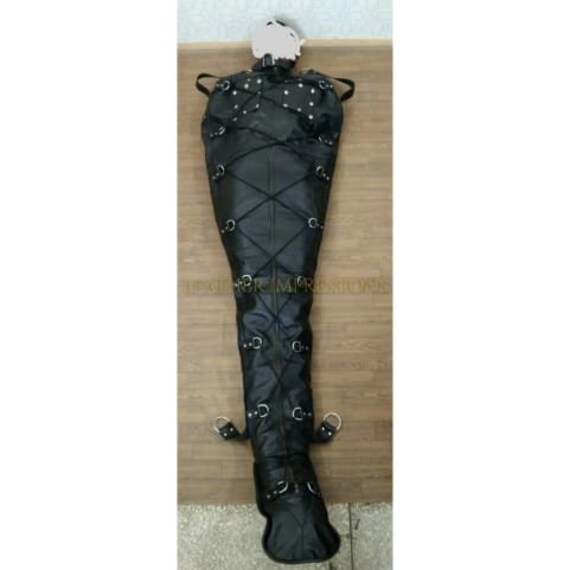 Real Leather Sleep Sack Bondage Bag Mummy Seductive Bondage - Etsy