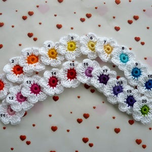 cotton crochet flowers - free choice of colors