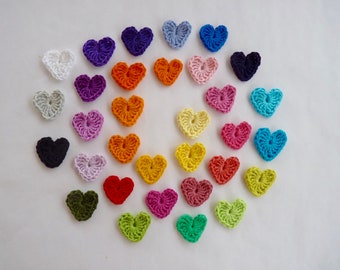 Crochet hearts - free choice