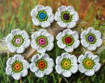 Crochet flowers - free choice of color