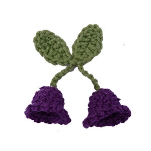 2 small 3D lily of the valley bells with cotton crochet image 9