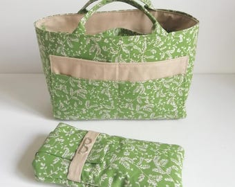 Spring Green Organizer - Bag Organizer - Handbag Storage