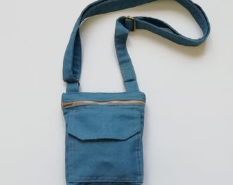 Mini light denim bag
