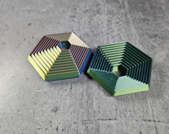 3D-utskriven hexagonal fidgetleksak: Sensorisk stresslindring (digital 3D-stl-fil)