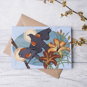 Illustrated Postcard Prints, Art Prints, Nature Art, Botanical Design, Animal and Flower Greeting Cards