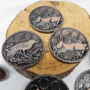 Antique Copper Moon Phase Decision Coin