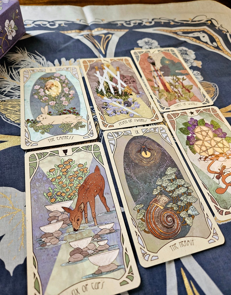 Forager's Daughter Tarot: Afterlight Edition Deck & Printed Guidebook, Deluxe Divination Set image 3