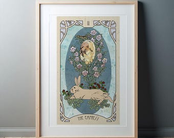 Tarot Card Illustration Wall Art, Archival Print, from The Forager’s Daughter Tarot