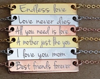 Handwriting Necklace, Actual Necklace Signature Engraved Love Message, Signature Necklace, Custom Handwriting Necklace, Gift for Mom