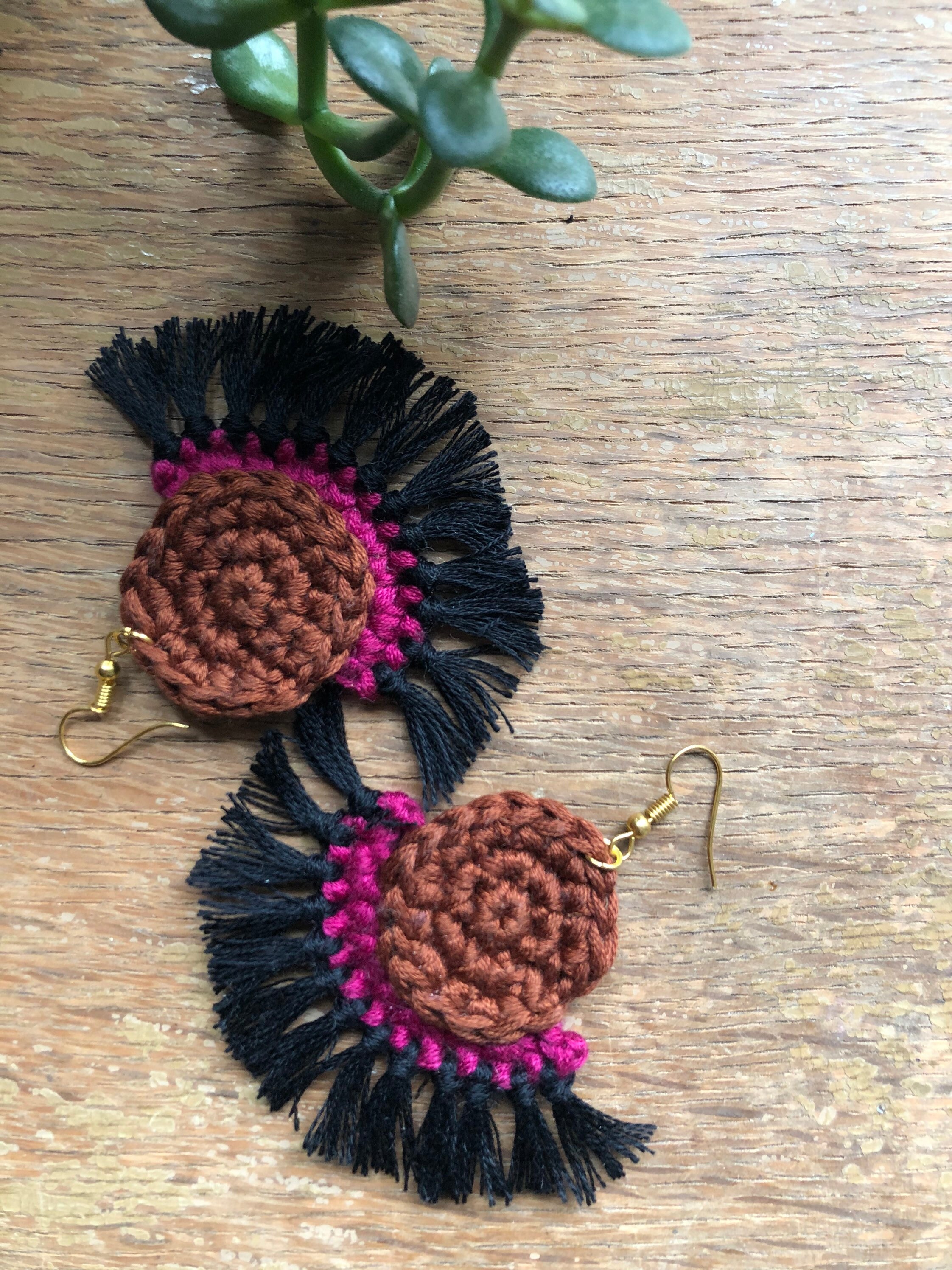 Crochet Tassel Earrings Etsy
