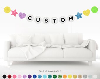 Custom Friendship Bracelet Birthday Banner, Birthday Era Banner, Beads Banner, Taylor Theme, Tour Party, Bead Letter Banner Decorations