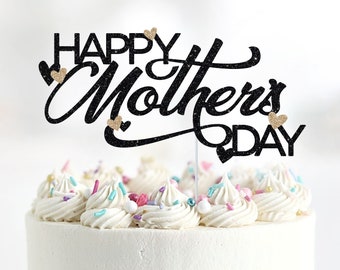 Happy Mother's Day Glitter Cake Topper, Mom's Day Decoration