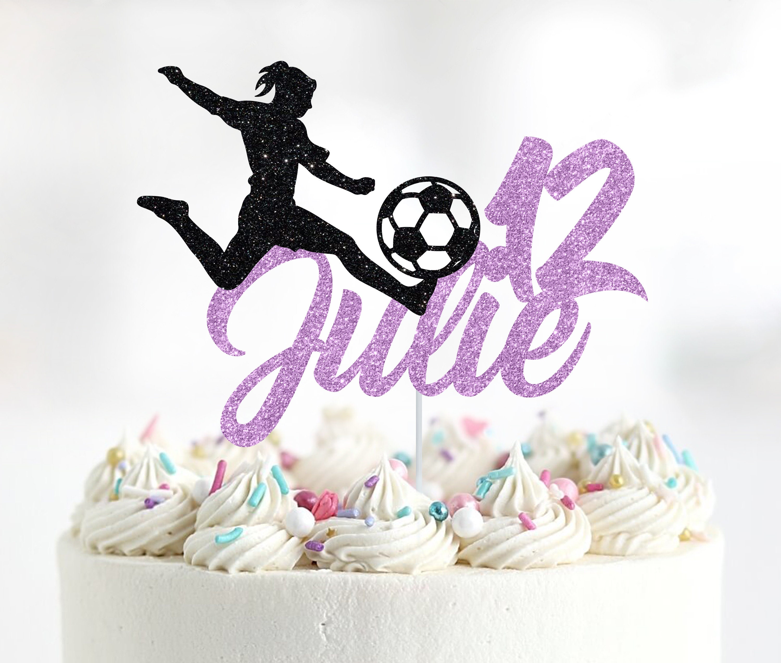 Soccer Birthday Cake Topper Girl Soccer Cake Topper Female Etsy Canada