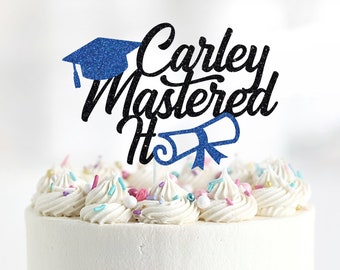 Personalized Mastered It Cake Topper, Graduation Cake Topper, Class of 2022 Cake Topper, Masters Cake Topper, Graduation Cake Topper