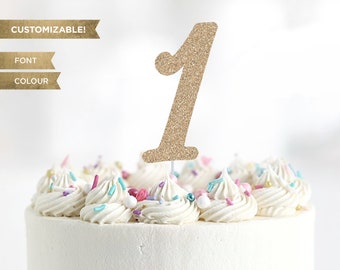 1st Birthday Cake Topper - Number 1 Cake Topper- Pearl One - Etsy