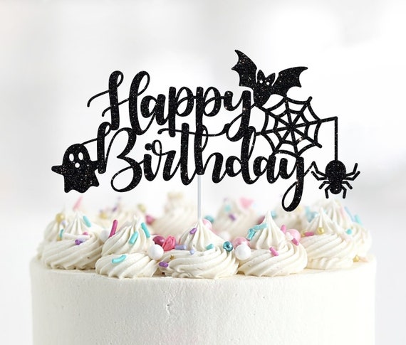 1 PCS Happy Birthday Magical Wizard Cake Topper Glitter Birthday Cake Pick  for Wizard Theme Baby Shower Kids Boys Girls Birthday Party Cake