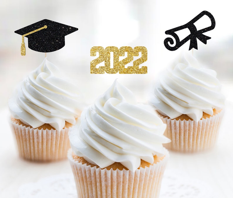 Diploma Cupcake Toppers Graduation Cupcake Toppers Grad Etsy