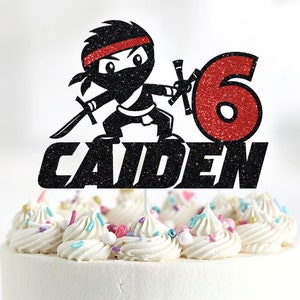 Ninja Cake Topper, Personalized Ninja Cake Topper, Custom Ninja Birthday Party Decor, Ninja Party Decorations, Boys Birthday Ideas, Spy Game