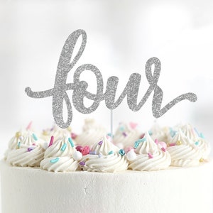 4 Cake Topper, Four Cake Topper, Age Cake Topper, Number Cake Topper, 4th Birthday Cake Topper, Fourth Birthday Cake Topper