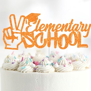 Elementary School Graduation Cake Topper, 8th Grade Grad Cake Topper, Peace Out Middle School, Class of 2024 Cake Topper, Graduation Decor