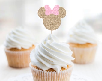 Mouse Ears Glitter Cupcake Topper, TWOdles 2nd Birthday