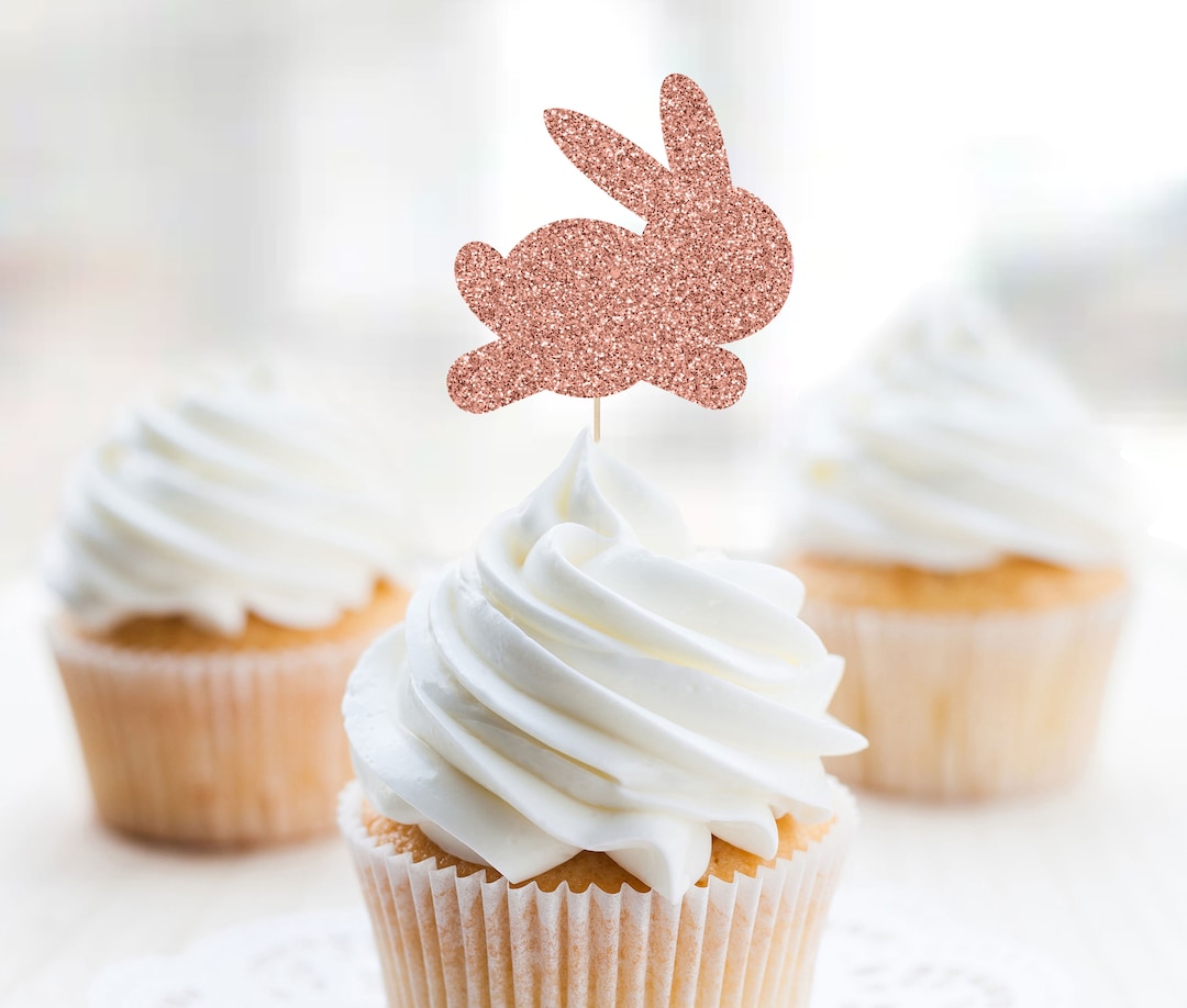 Bunny Cupcake Toppers, Easter Cupcake Topper, Some Bunny is One Cupcake